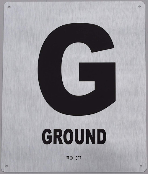 Ground Floor - Floor Number - Tactile Touch Braille  - The Sensation line