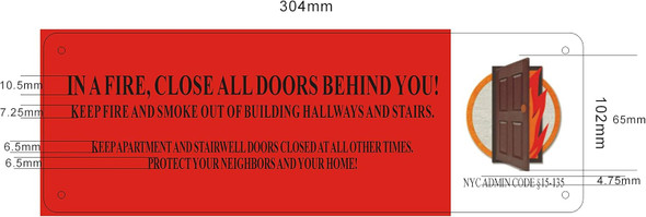 In A Fire, Close All Doors Behind You