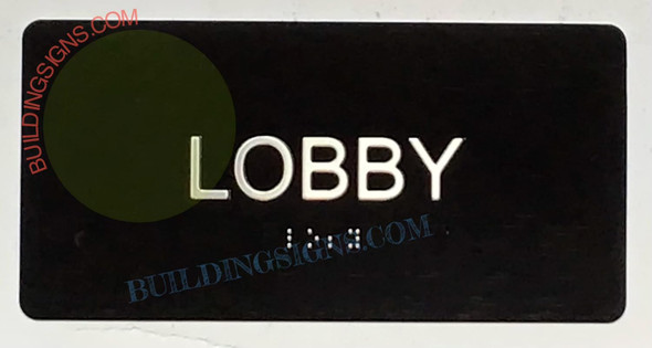 LOBBY FLOOR SIGN Braille Sign with Raised Tactile Graphics and Letters -The Sensation line