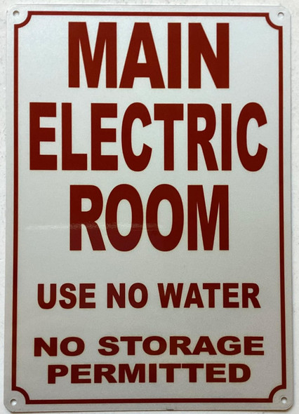 MAIN ELECTRIC ROOM Sign