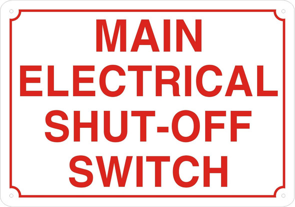 Main Electrical Shut Off Switch