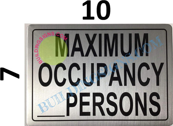 Maximum Occupancy Sign