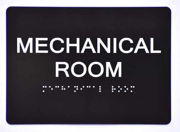 Mechanical Room Sign -Tactile Touch Braille Sign The Sensation line