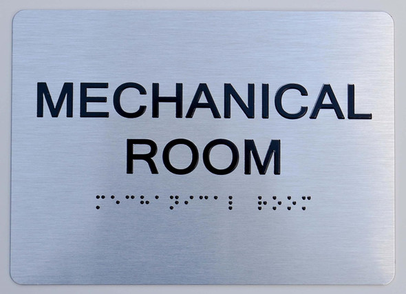 Mechanical Room Sign -Tactile Touch Braille Sign- The Sensation line