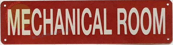 MECHANICAL ROOM SIGN, Fire Safety Sign