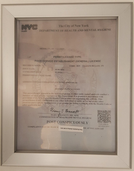 NYC Food Service Establishment Frame Heavy Duty !!!