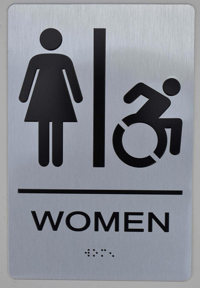 NYC Women ACCESSIBLE Restroom Sign - The Sensation line