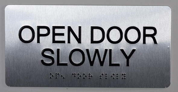 Open Door Slowly  Silver-Tactile Touch Braille  - The Sensation line