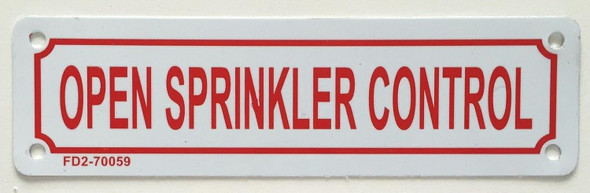 Open Sprinkler Control Sign