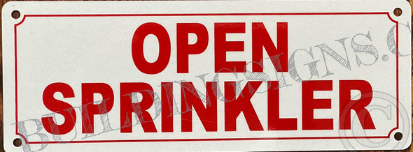 Open Sprinkler Sign