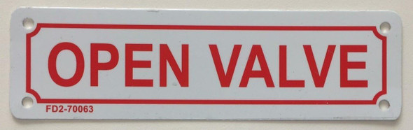 Open Valve Sign