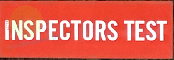 Inspectors Test Sticker