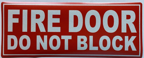 FIRE DOOR DO NOT BLOCK Decal Sticker Sign