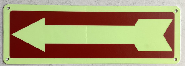 Photoluminescent ARROW SIGN/GLOW IN THE DARK ARROW SIGN