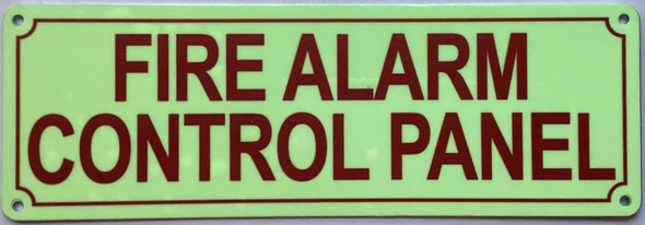 Photoluminescent FIRE ALARM CONTROL PANEL SIGN/GLOW IN THE DARK FIRE ALARM CONTROL PANEL SIGN