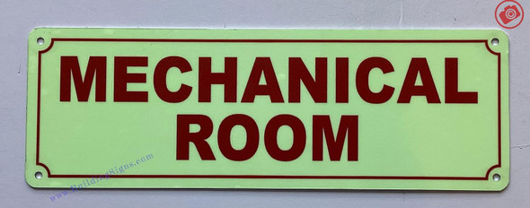 Photoluminescent MECHANICAL ROOM /GLOW IN THE DARK FIRE MECHANICAL ROOM