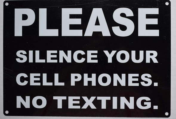 Please Silence Your Silent Cell Phones Sign
