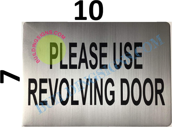 Please Use Revolving Door Sign