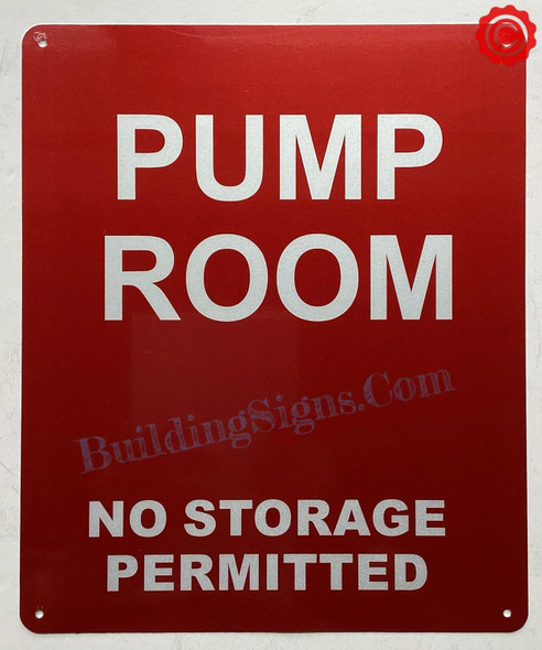 PUMP ROOM SIGN