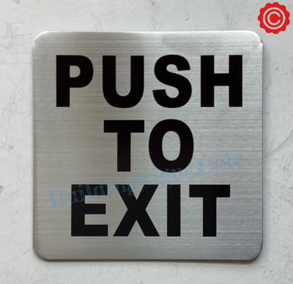Push to Exit Sign