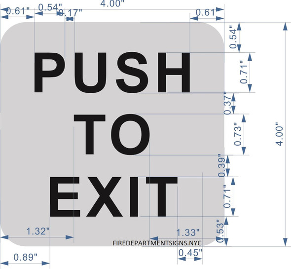 Push to EXIT Sign -The Mont Argent line.