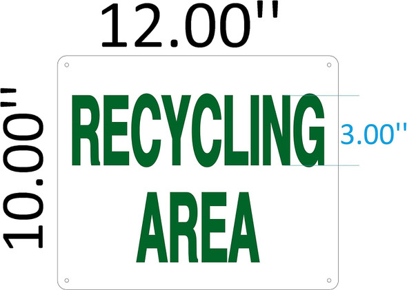 Recycling Area Sign