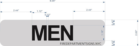Restroom Men Sign -The Mont Argent line.