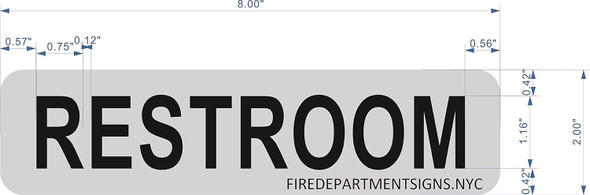 Restroom Sign -The Mont Argent line.