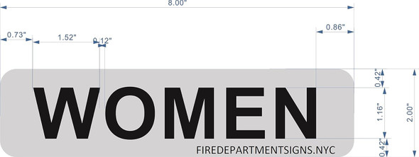 Restroom Women Sign -The Mont Argent line.