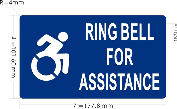 RING BELL FOR ASSISTANCE SIGN