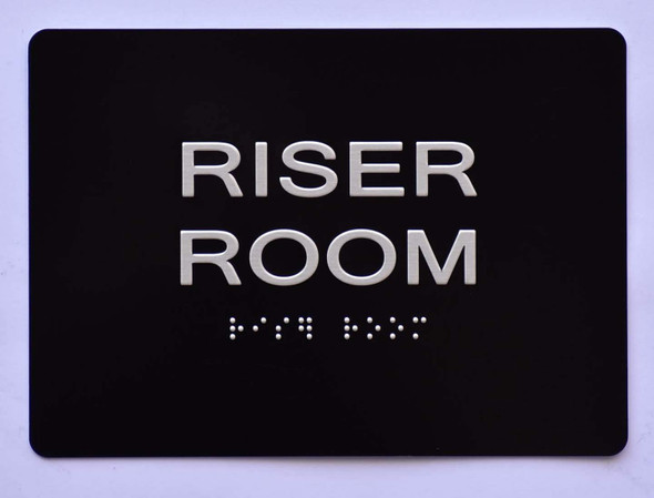 Riser Room Sign -Black The Sensation line