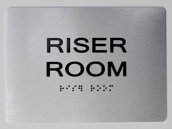 Riser Room Sign -Tactile Touch Braille Sign The Sensation line