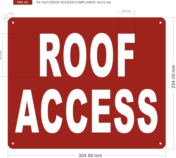 ROOF ACCESS COMPLIANCE  Signage