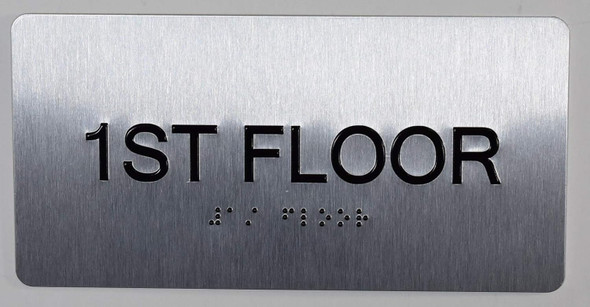 1ST Floor - Floor Number Tactile Touch Braille  - The Sensation line