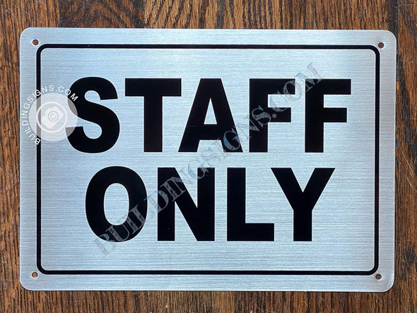 Staff Only  Signage - Napoli Argento Line