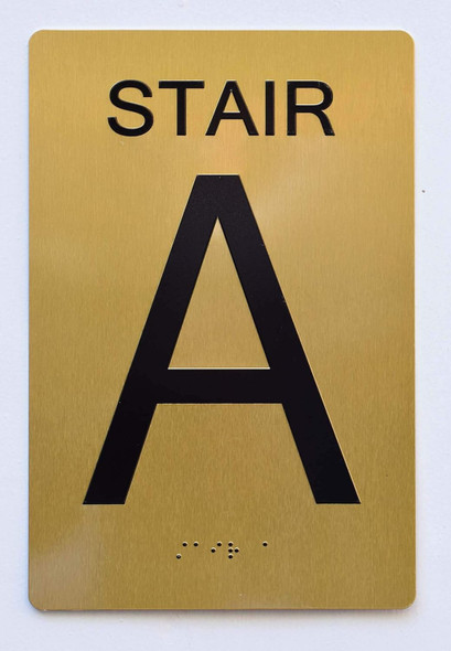 Stair A  Signage- Gold The Sensation line