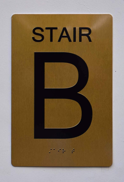 Stair B  Signage- Gold The Sensation line