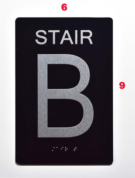 Stair b  Signage -Stair Number  Signage Black The Sensation line
