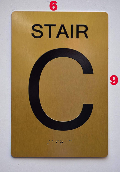 STAIR C  Signage- GOLD The sensation line