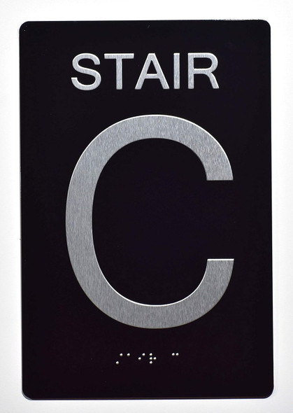 Stair C Sign -Stair Number Sign Black The Sensation line