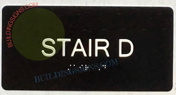 STAIR D  Signage Braille  Signage with Raised Tactile Graphics and Letters -The Sensation line