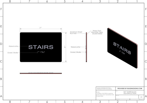 STAIRS  Signage BLACK The sensation line