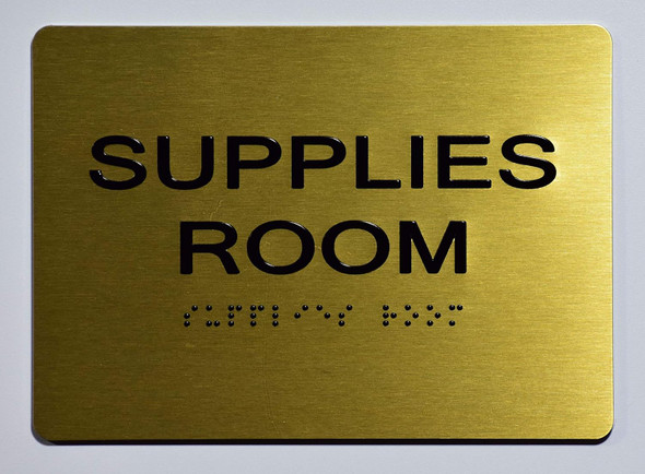 Supplies Room  Signage - Gold The Sensation line