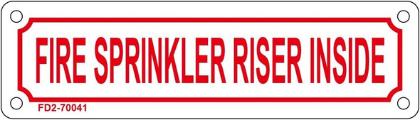 Fire Sprinkler Riser Inside Sign Sign