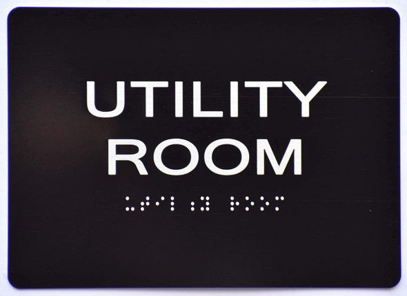 Utility Room Sign -Black The Sensation line