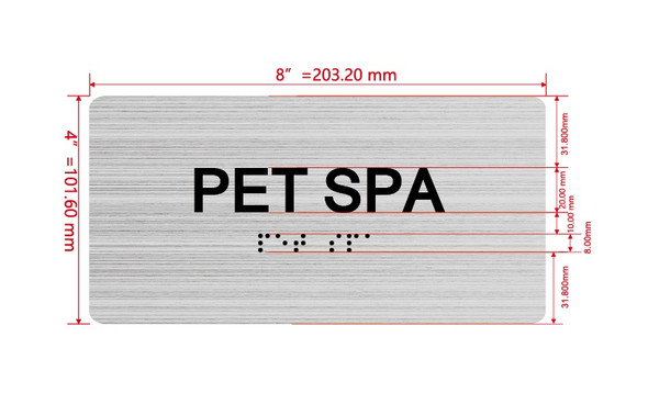 Pet Spa Sign with Raised Letters & Grade 2 Hpd Sign