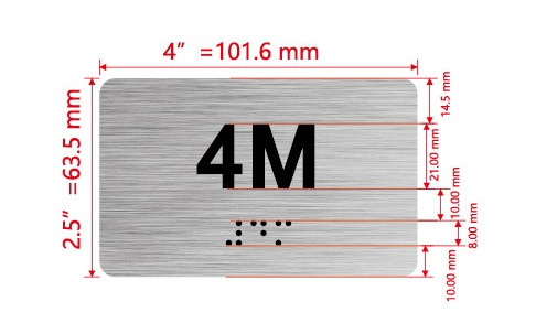 APT# 4M SILVER Hpd Sign