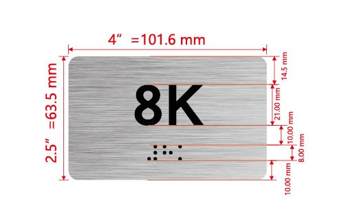 APT# 8K SILVER Hpd Sign