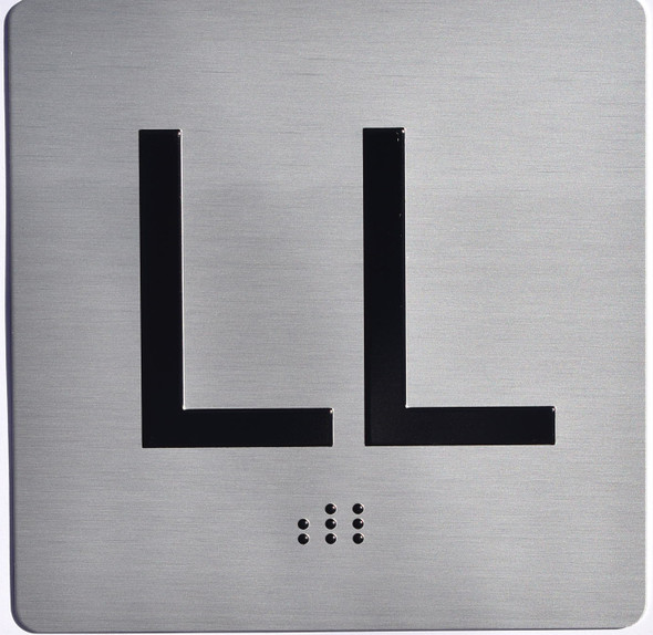 ll elevator floor number sign jamb plate ll sign