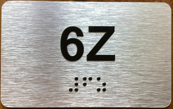 Apartment Number 6Z Sign
